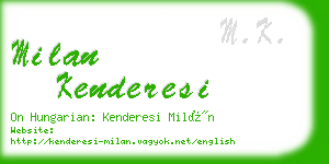 milan kenderesi business card